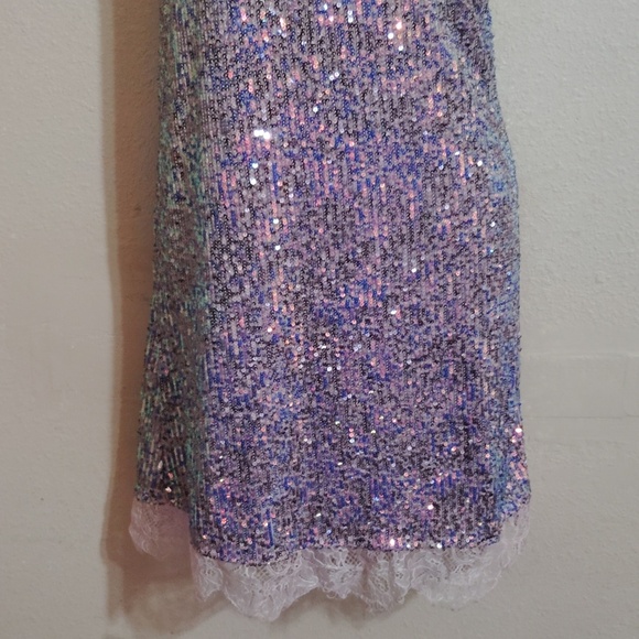 Free People Rise & Shine Sheer Lavender Mini Dress Size XS - Picture 5 of 8
